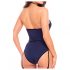 Costume Sexy da Poliziotta - Body con Reggicalze - Blu (S-L) 