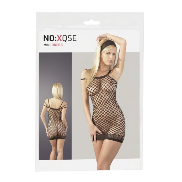 NO:XQSE - Mini abito sexy in rete - nero (S-L)