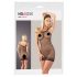 Miniabito Sexy Rete Trasparente - Nero (Taglia Unica S-L) 