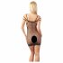 Miniabito Sexy Rete Trasparente - Nero (Taglia Unica S-L) 