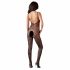 Bodystocking in rete di maglia aperta e seducente con scollature (nero)  - XL/XXL