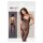 Bodystocking in rete di maglia aperta e seducente con scollature (nero) 