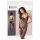 Bodystocking in rete di maglia aperta e seducente con scollature (nero) 