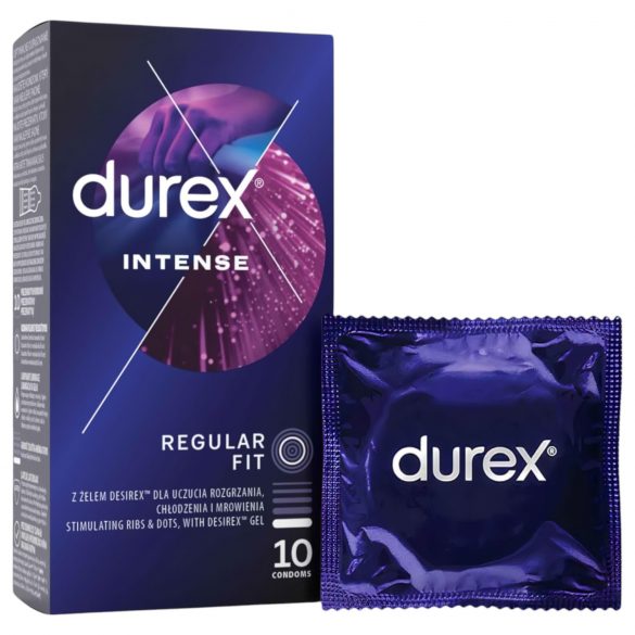 Durex Intense - preservativi stimolanti con nervature e puntini (10 pezzi)