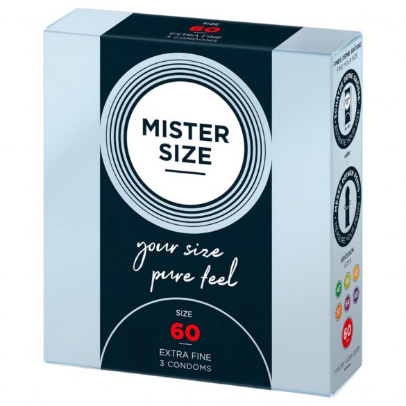 Preservativo Ultra Sottile Mister Size - 60mm (3 pezzi) 