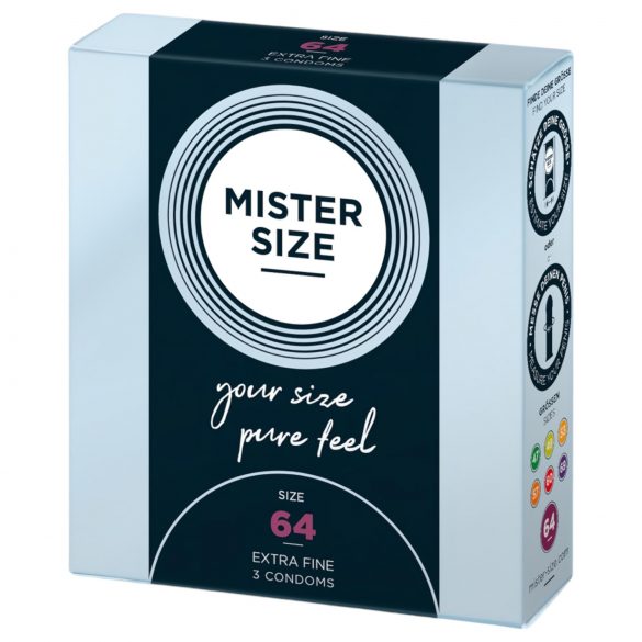 Preservativo Ultra Sottile Mister Size - 64mm (3 pezzi) 