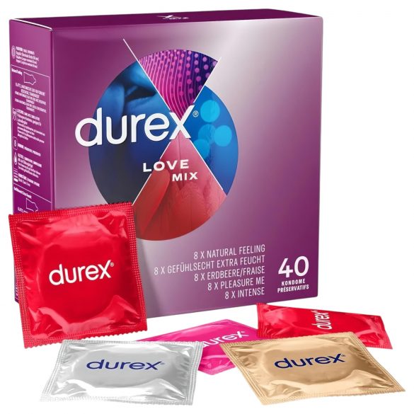 Durex Love Mix - Pacchetto preservativi (40 pezzi)