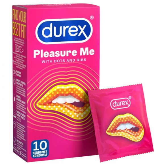 Durex Pleasure Me - preservativo con nervature e punti (10 pezzi)