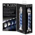 Icicles No. 5 - dildo in vetro a spirale (trasparente-blu)