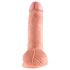 Dildo King Cock 7 pollici con testicoli (18 cm) - colore naturale 