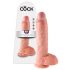 Dildo Realistico King Cock 10 con Testicoli Grande (25 cm) - Colore Naturale 