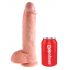 Dildo Realistico King Cock 10 con Testicoli Grande (25 cm) - Colore Naturale 