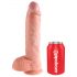 Dildo Realistico King Cock 10 con Testicoli Grande (25 cm) - Colore Naturale 