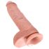 Dildo Realistico King Cock 10 con Testicoli Grande (25 cm) - Colore Naturale 