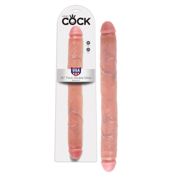 Dildo Doppio Realistico King Cock da 41 cm - Color Carne 