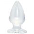 Cono anale trasparente in gel - Plug grande 