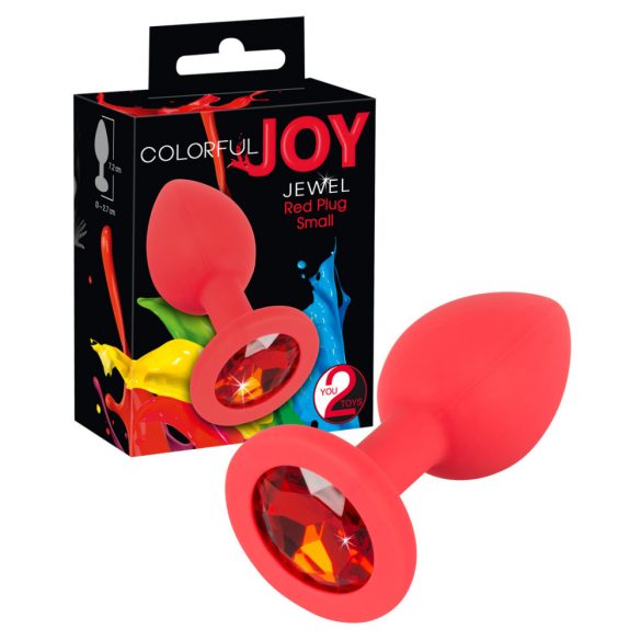 Gioiello Anale in Silicone "Colorful JOY" - Piccolo (Rosso) 