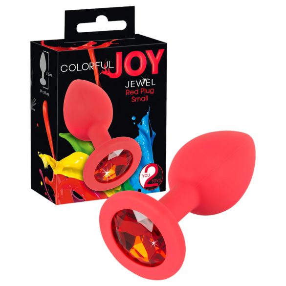 Colorful JOY - plug anale in silicone - piccolo (rosso)