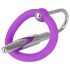 Plug uretrale in silicone con anello glande (viola-argento)