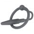 Plug per pene - Anello in silicone con cono uretrale (grigio)