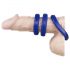 You2Toys - Trio di anelli in silicone a parete spessa (blu) 