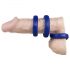 You2Toys - Trio di anelli in silicone a parete spessa (blu) 