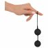 Duo di palline di piacere Black Velvet in silicone 