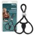 You2Toys - Triplo anello regolabile per pene e testicoli (nero) 