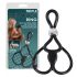 You2Toys - Triplo anello regolabile per pene e testicoli (nero) 