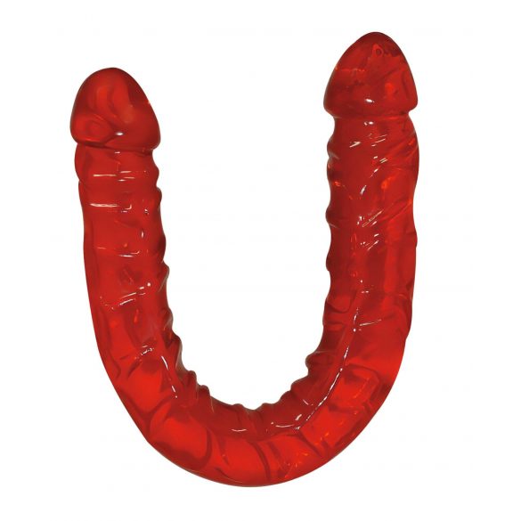 Maestro di piacere e doppio dildo extra large (rosso) 