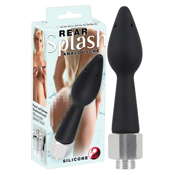 You2Toys - Rear Splash - Doccetta anale conica in silicone (nera) 