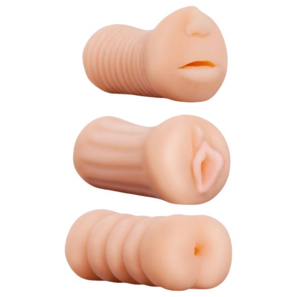 Set Masturbatori da Tasca Juicy (3 pezzi) - Vagina, Bocca e Ano 