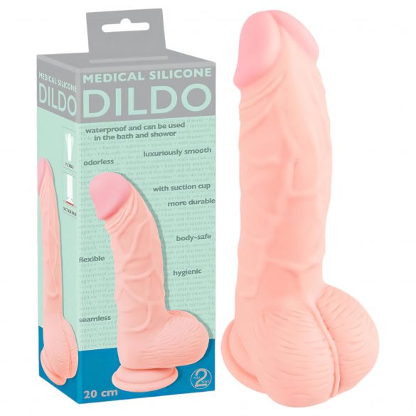 Dildo Realistico in Silicone Medico (20cm) - Colore Naturale 