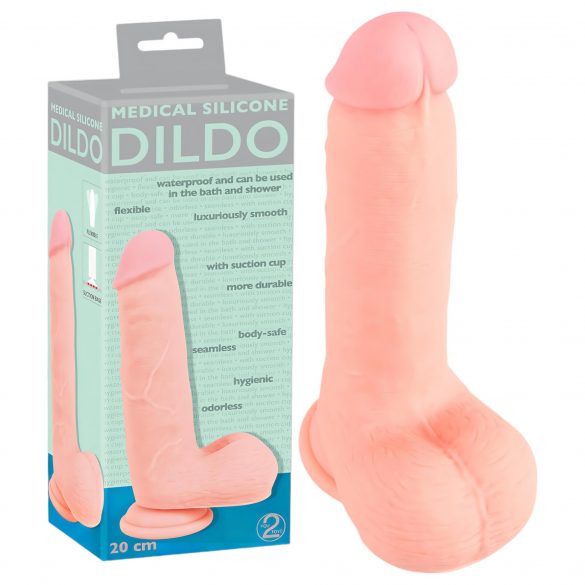 Dildo Medico Realistico in Silicone (20cm) - Color Naturale 