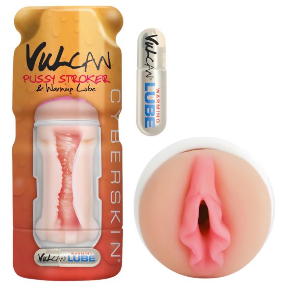 Vagina Artificiale Vulcan Stroker con Lubrificante Riscaldante (naturale) 