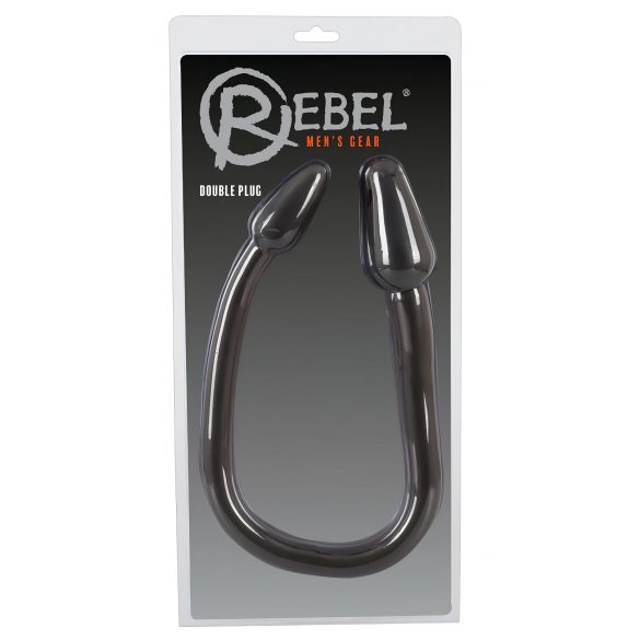 Doppio Plug Anale a Cono Rebel - Dildo Anale Nero
 