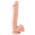 Dildo realistico con testicoli e ventosa Basix (color carne) 