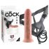 Dildo Realistico King Cock con Imbracatura Regolabile 8" - Naturale 