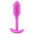 b-vibe Snug Plug 1 - plug anale con peso interno (55g) - rosa