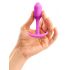 b-vibe Snug Plug 1 - plug anale con peso interno (55g) - rosa