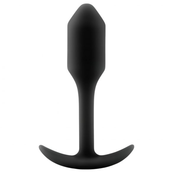 b-vibe Snug Plug 1 - plug anale con peso interno (55g) - nero