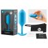 b‑vibe Snug Plug 3 - plug anale con doppia sfera (180 g) - blu