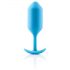 b‑vibe Snug Plug 3 - plug anale con doppia sfera (180 g) - blu