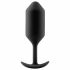 Plug Anale Snug 3 da b-vibe con Doppia Sfera Ponderata (180g) - Nero 