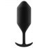 b-Vibe Snug Plug 4 - Dildo anale a doppia sfera (257g) - nero