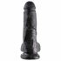 King Cock 8 dildo con testicoli (20 cm) - nero