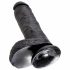 King Cock 8 dildo con testicoli (20 cm) - nero