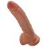 King Cock 9 dildo con testicoli (23 cm) - marrone