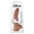 King Cock 9 dildo con testicoli (23 cm) - marrone