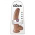 King Cock 9 dildo con testicoli (23 cm) - marrone